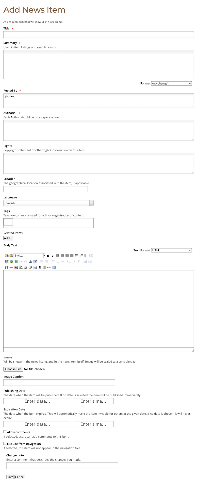Add News image for help